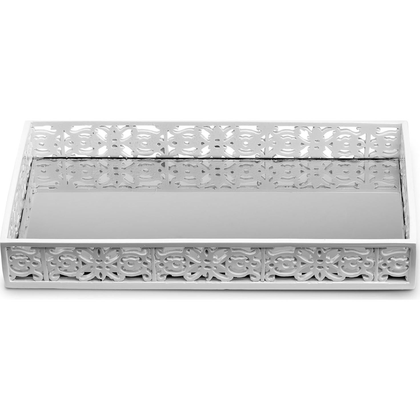 Bandeja de Vanity Blanca Creative Scents Espejo Janette 28x15 cm