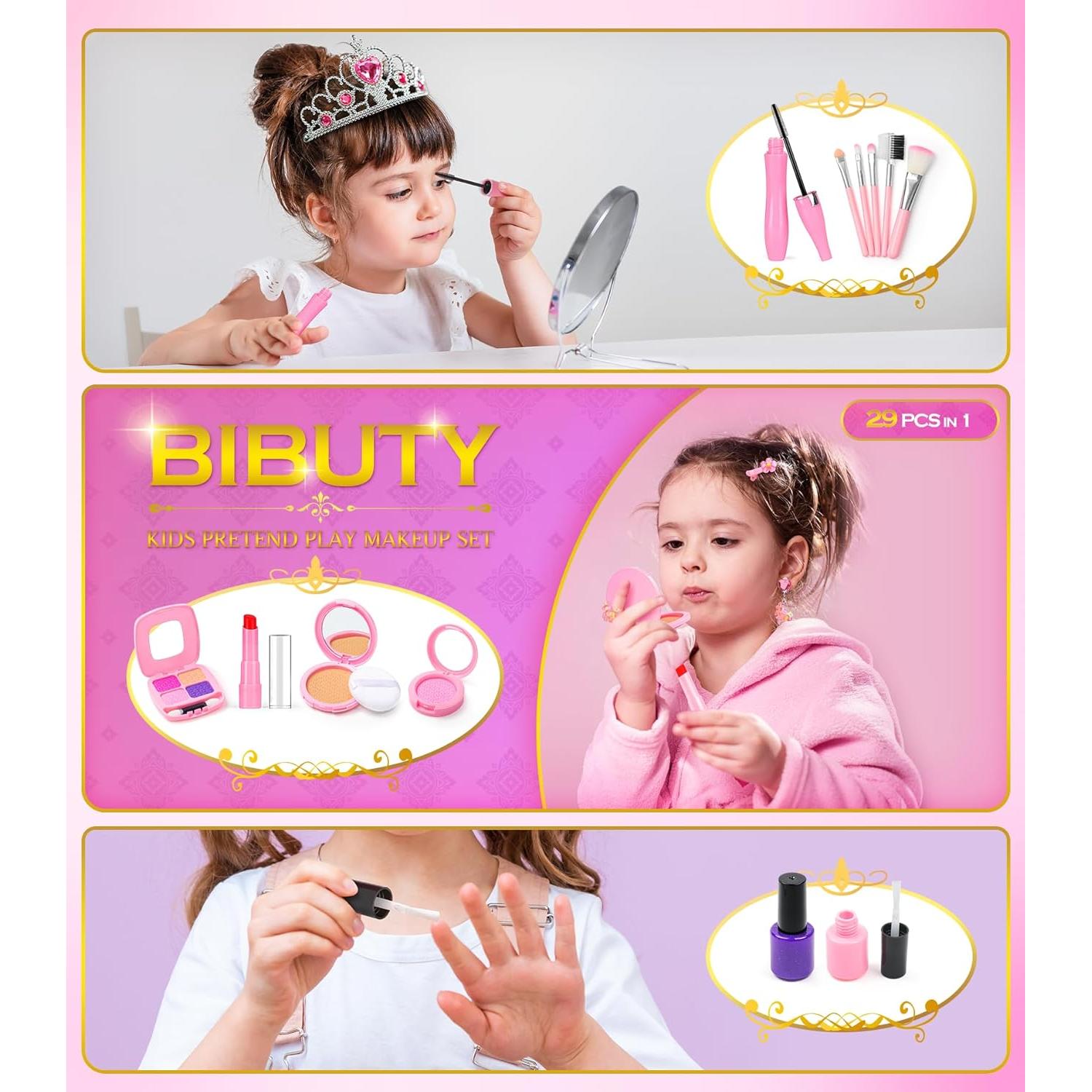 Kit de Maquillaje para Niñas BIBUTY 29 Piezas con Accesorios