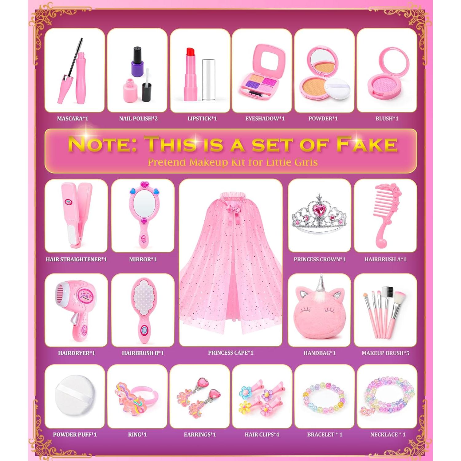 Kit de Maquillaje para Niñas BIBUTY 29 Piezas con Accesorios