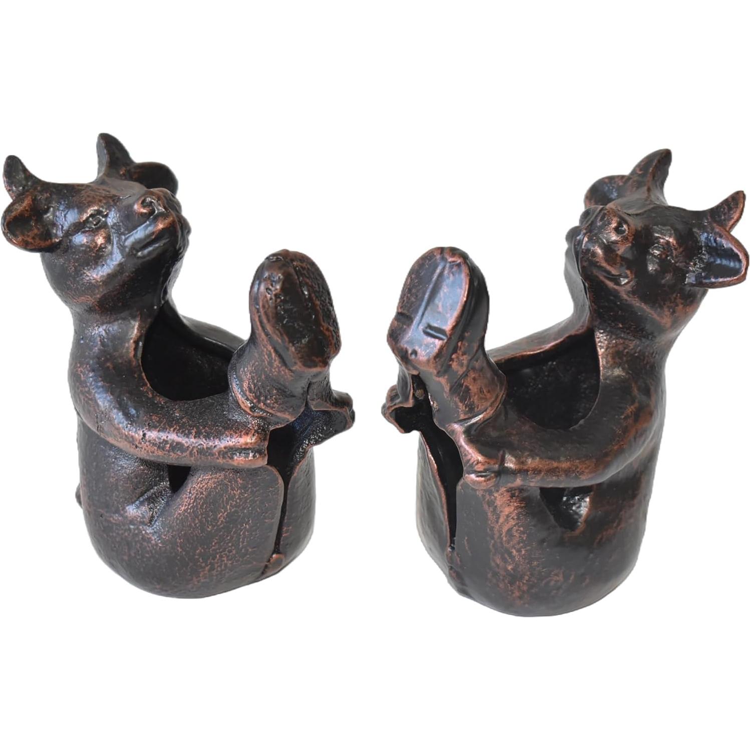 Soportes de Libros Decorativos JUCONSIN de Hierro Fundido - 2 Piezas