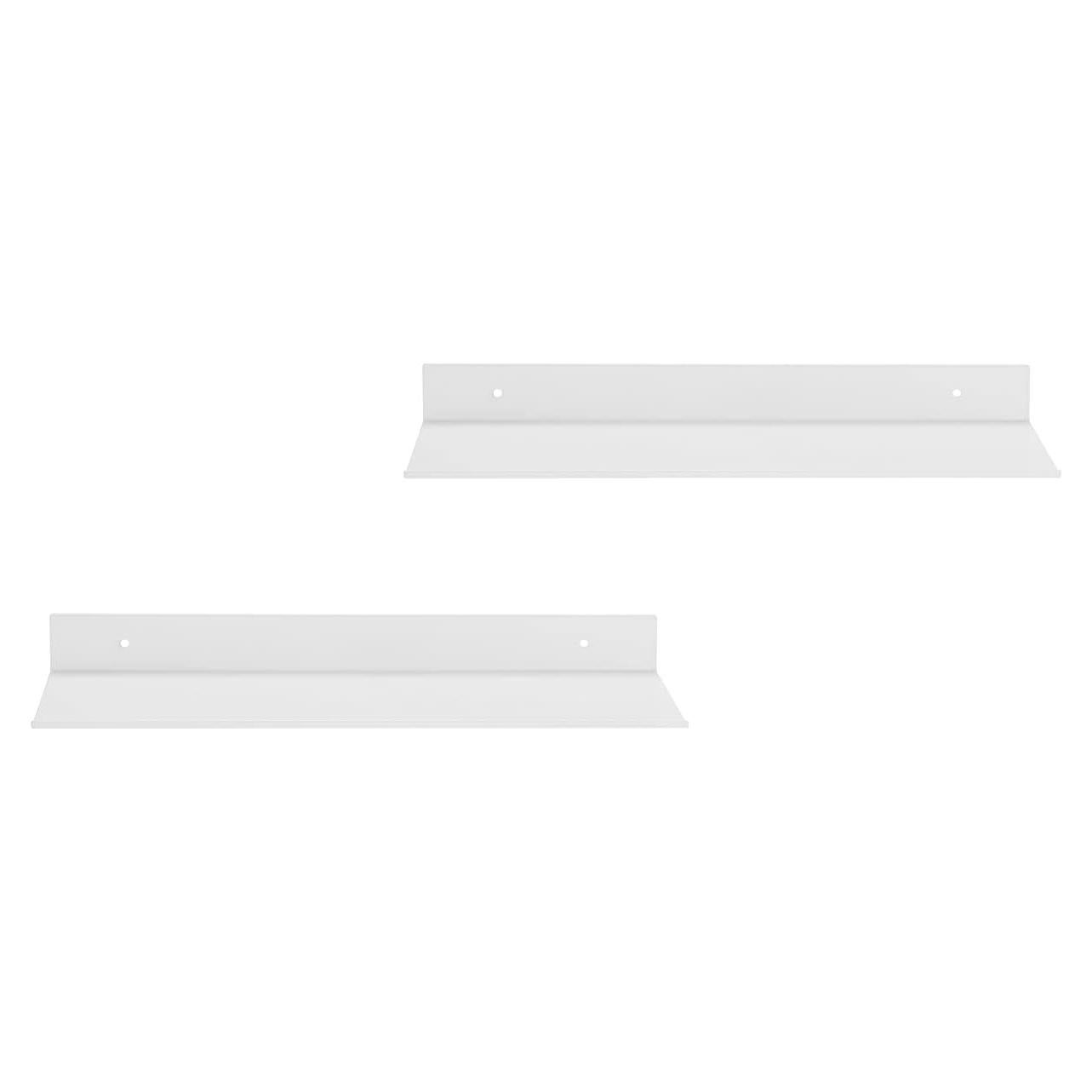 Estante Flotante Z metnal 40.64 cm Aluminio Rústico 2 Piezas