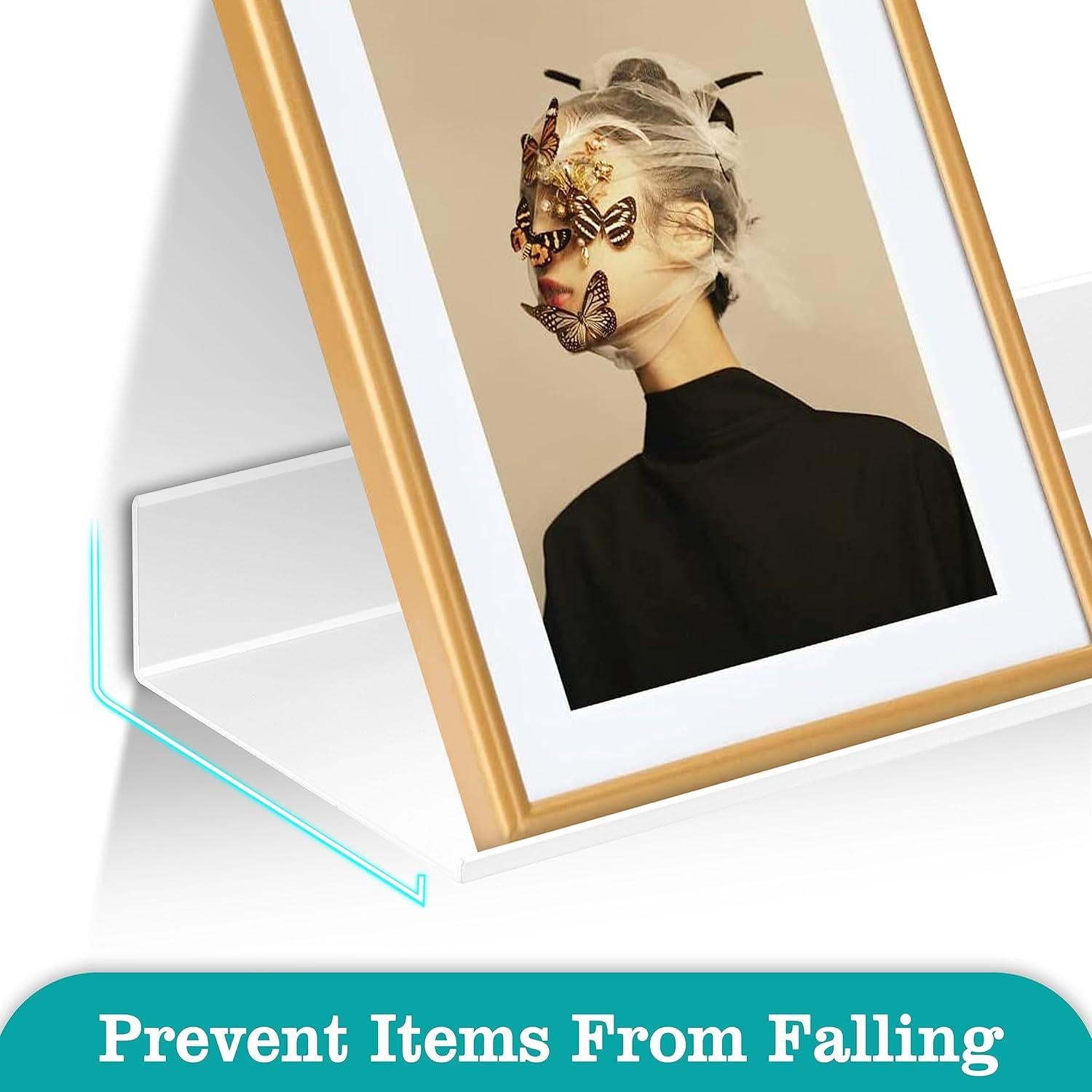 Estante Flotante Z metnal 40.64 cm Aluminio Rústico 2 Piezas