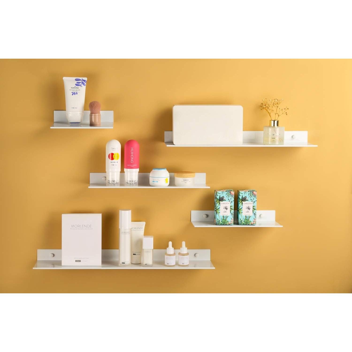 Estante Flotante Z metnal 40.64 cm Aluminio Rústico 2 Piezas