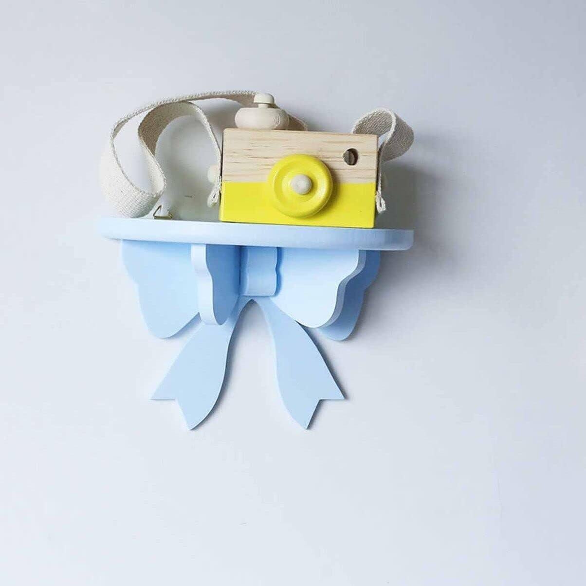 Estante Flotante de Madera DOITOOL Azul 19.8x12.4 cm Diseño Mariposa