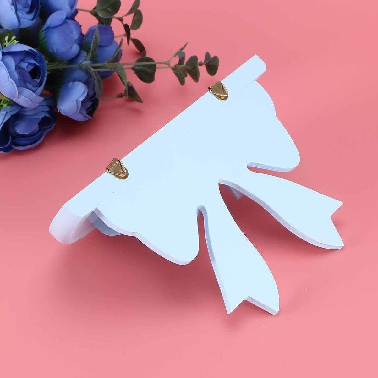 Estante Flotante de Madera DOITOOL Azul 19.8x12.4 cm Diseño Mariposa