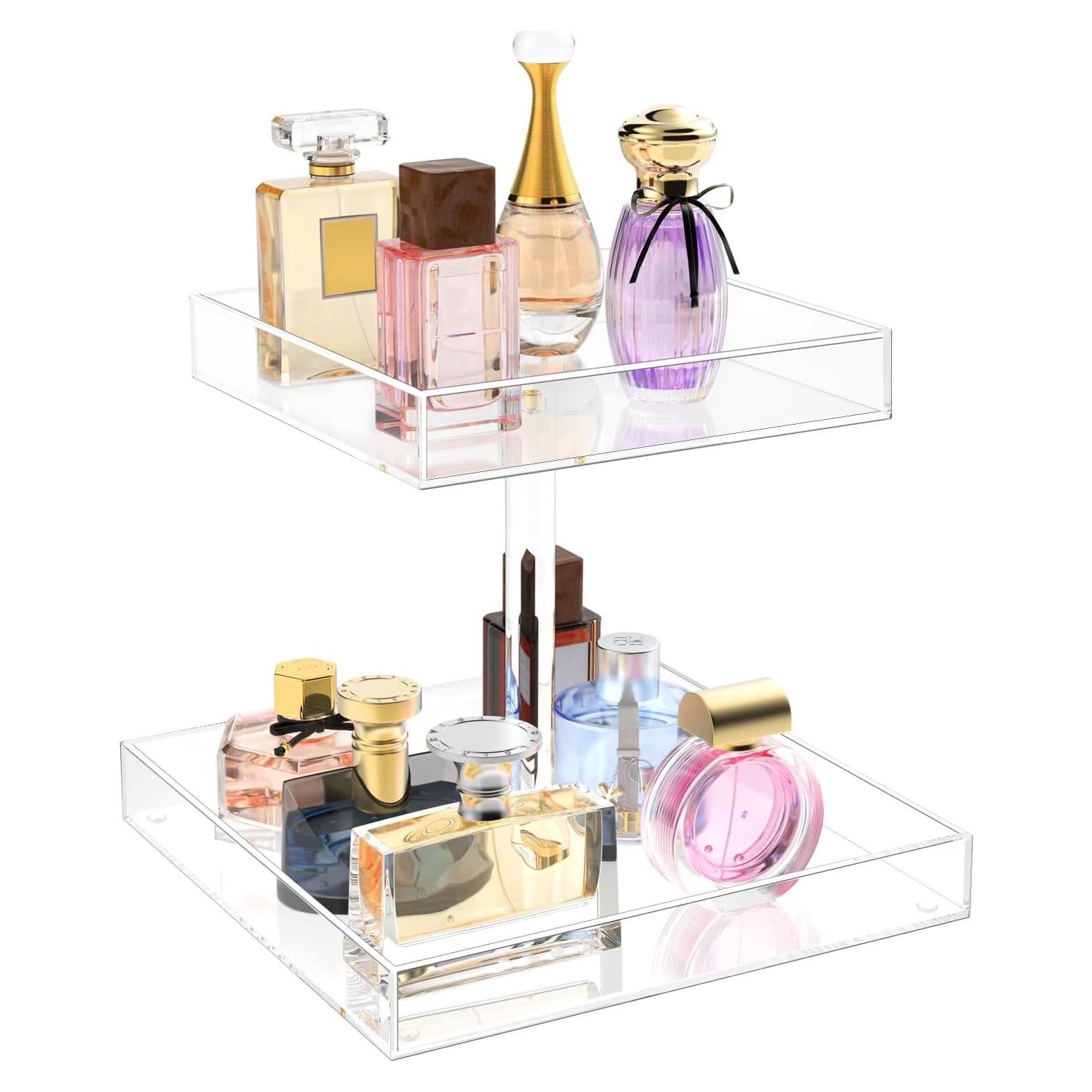 Organizador de Perfume YAGELI Acrílico Transparente 2 Niveles