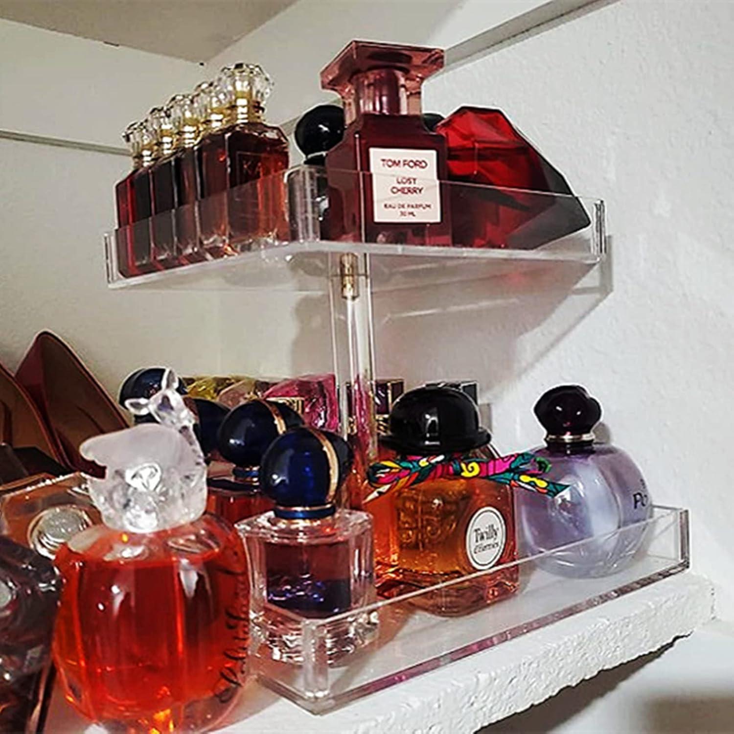 Organizador de Perfume YAGELI Acrílico Transparente 2 Niveles