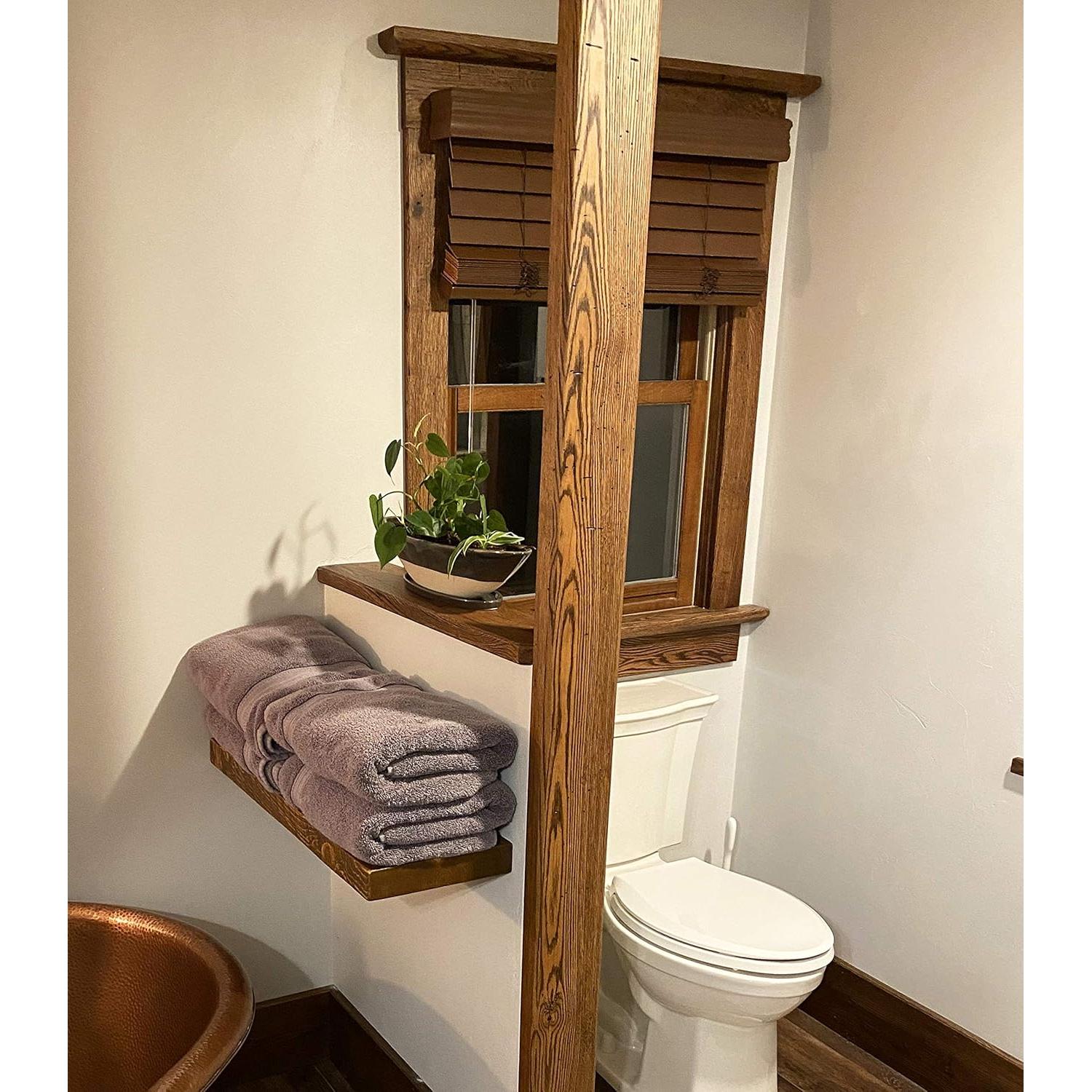 Estante Flotante de Madera Rústico 61x25.4x5.08 cm Antigüedades de Joel