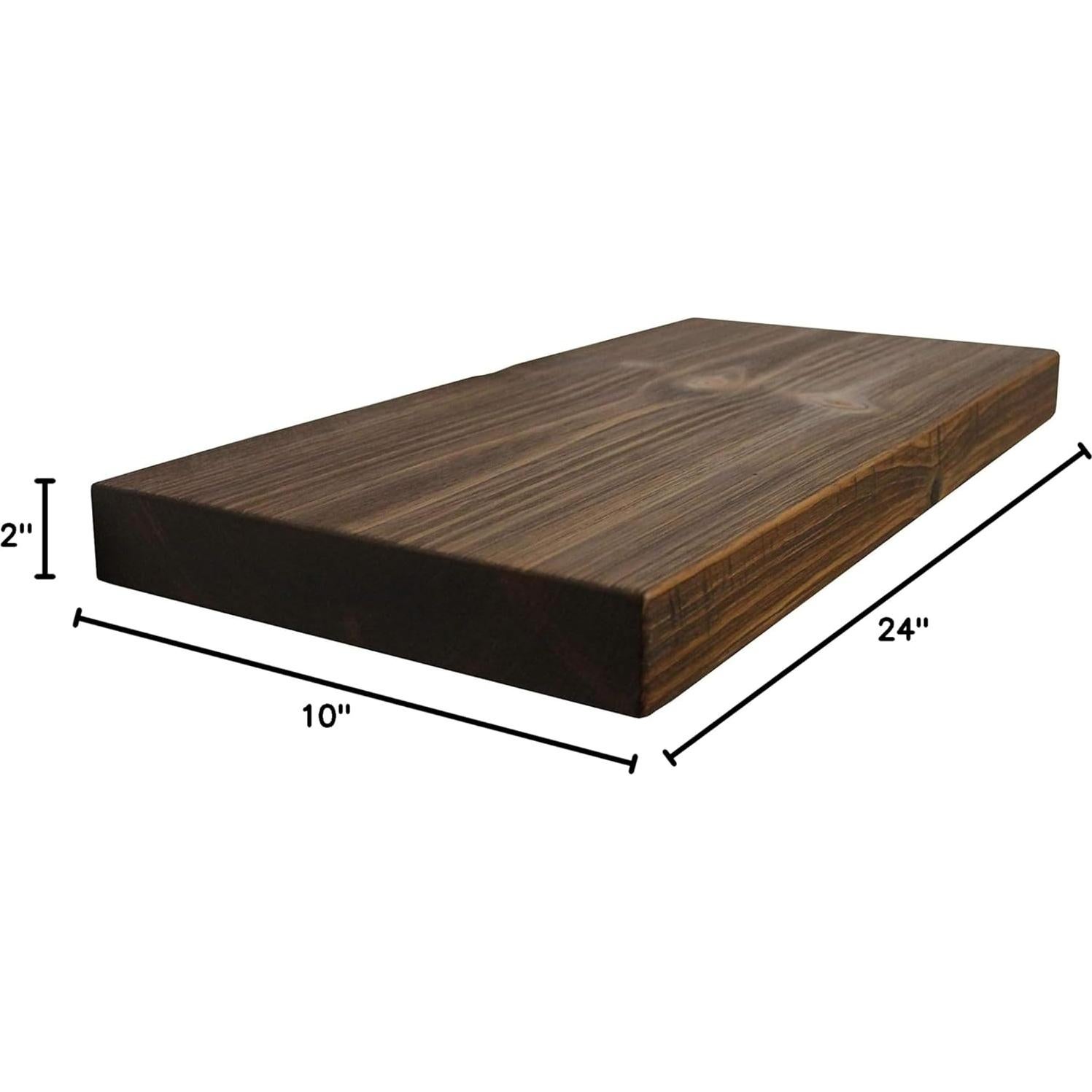 Estante Flotante de Madera Rústico 61x25.4x5.08 cm Antigüedades de Joel