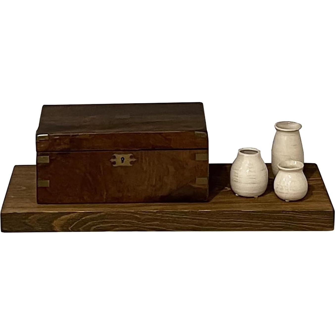 Estante Flotante de Madera Rústico 61x25.4x5.08 cm Antigüedades de Joel