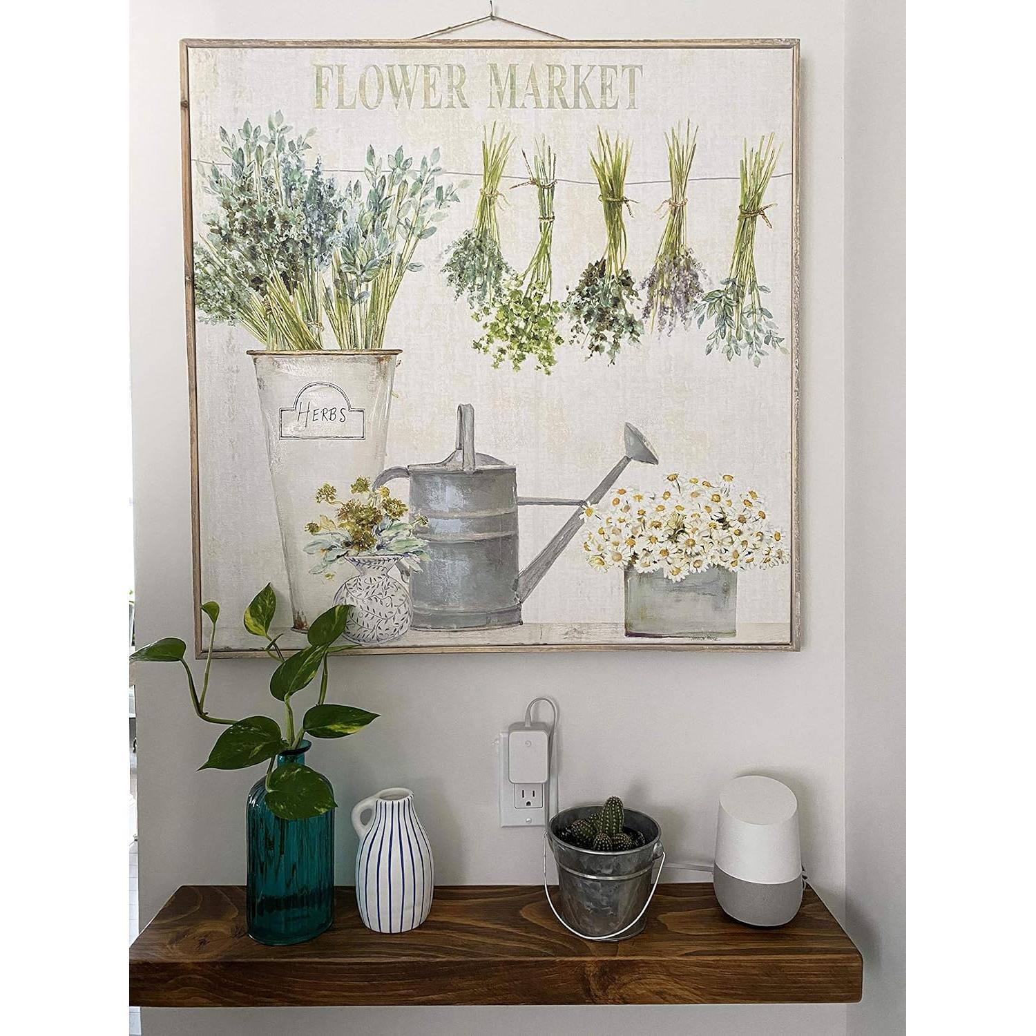 Estante Flotante de Madera Rústico 61x25.4x5.08 cm Antigüedades de Joel