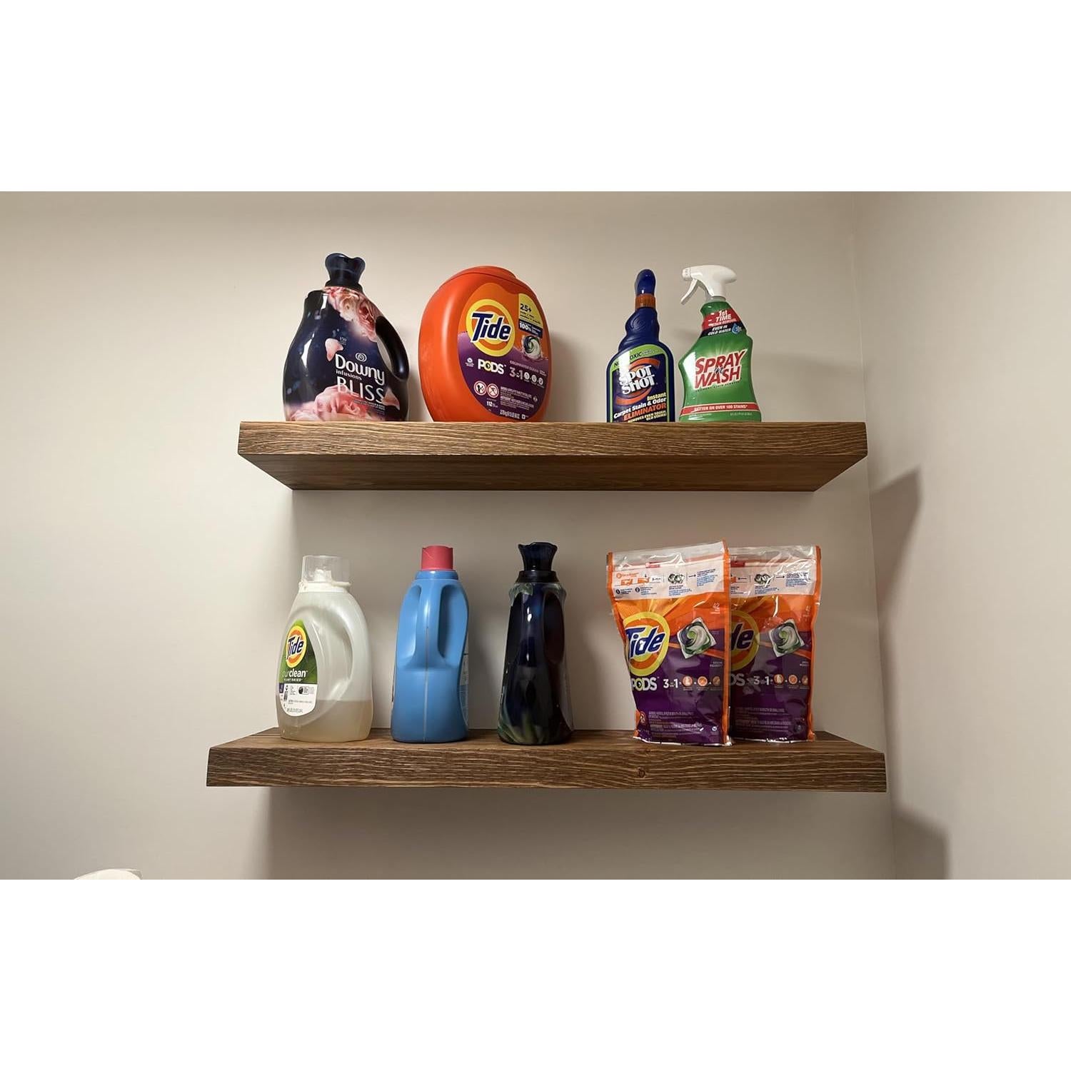 Estante Flotante de Madera Rústico 61x25.4x5.08 cm Antigüedades de Joel