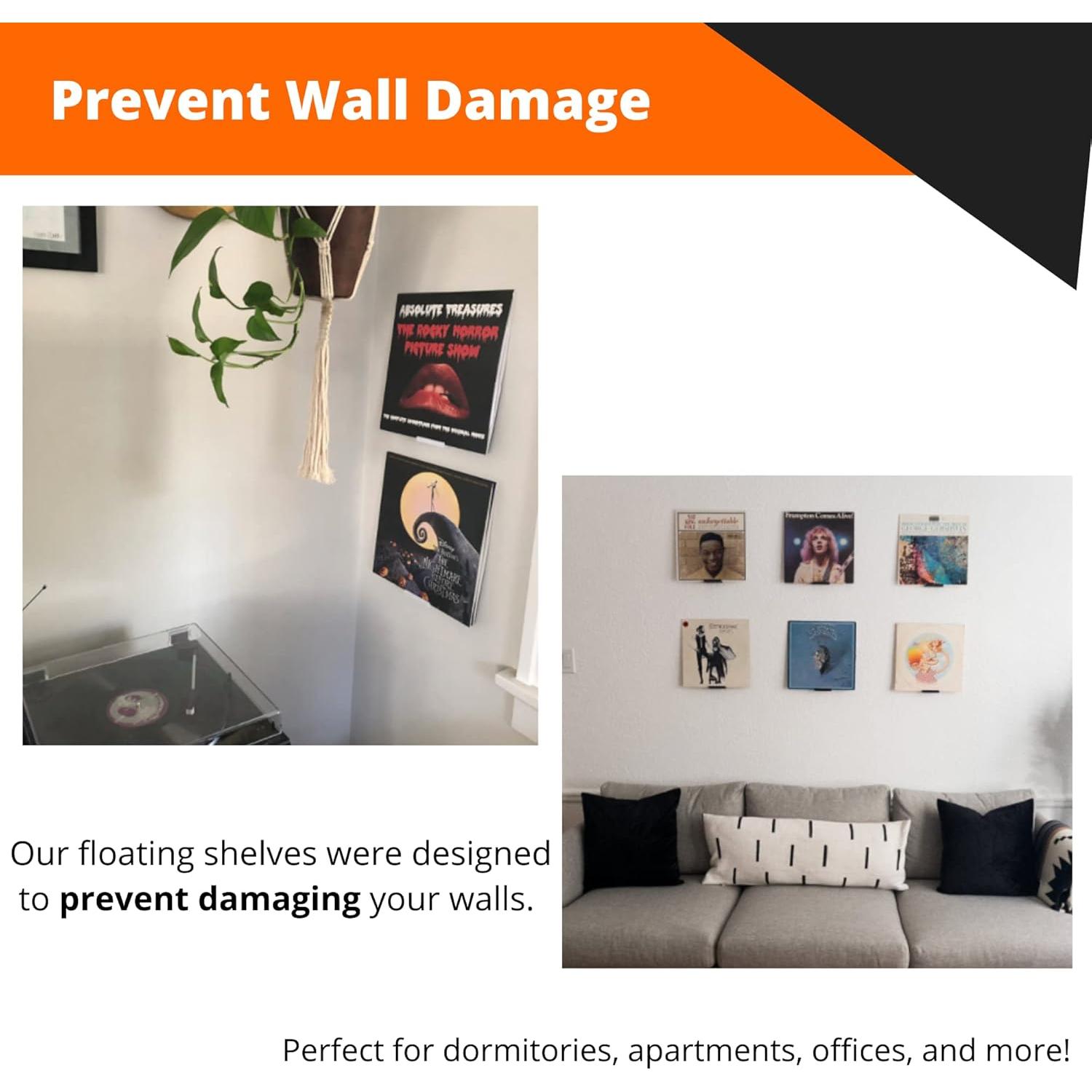 Soporte de Pared para Discos de Vinilo 3D Lasers Lab - Paquete de 2