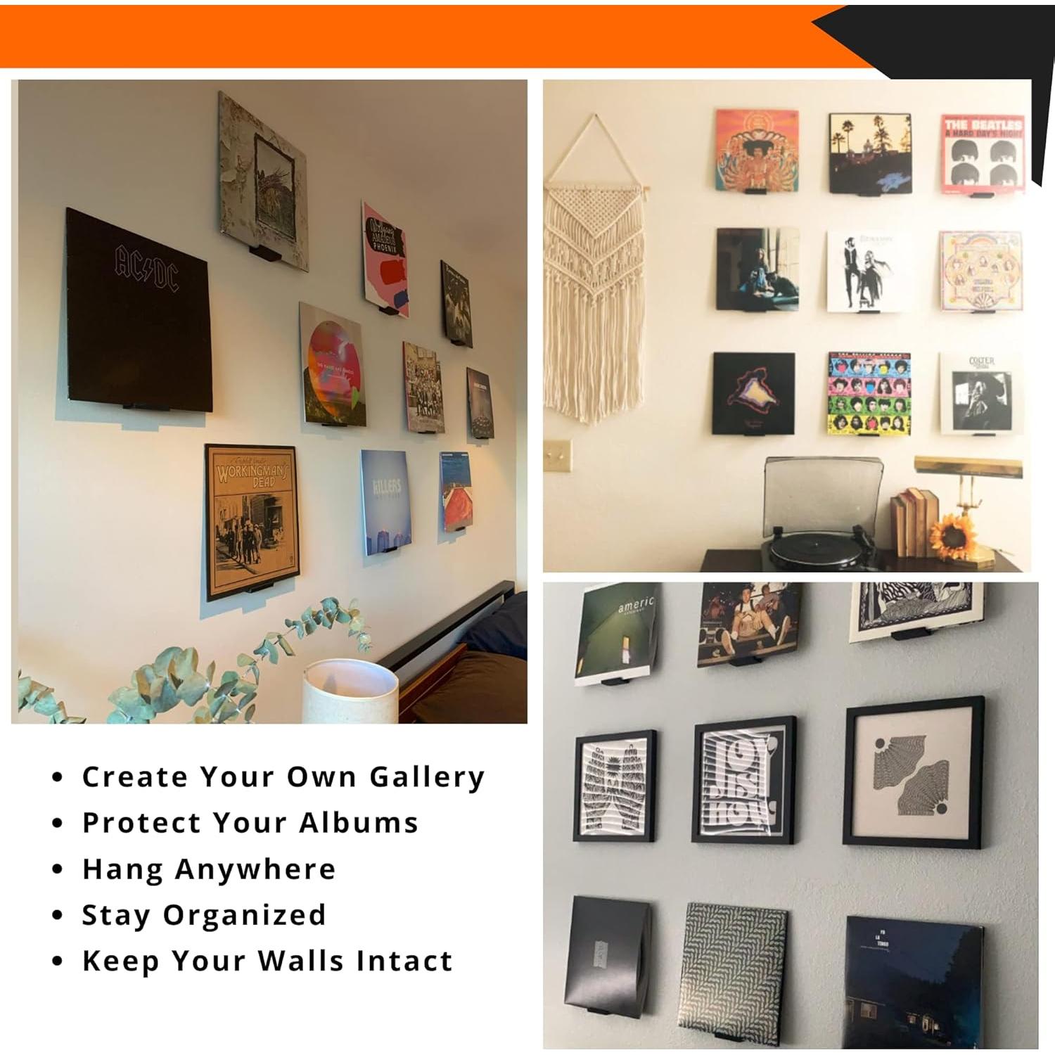 Soporte de Pared para Discos de Vinilo 3D Lasers Lab - Paquete de 2