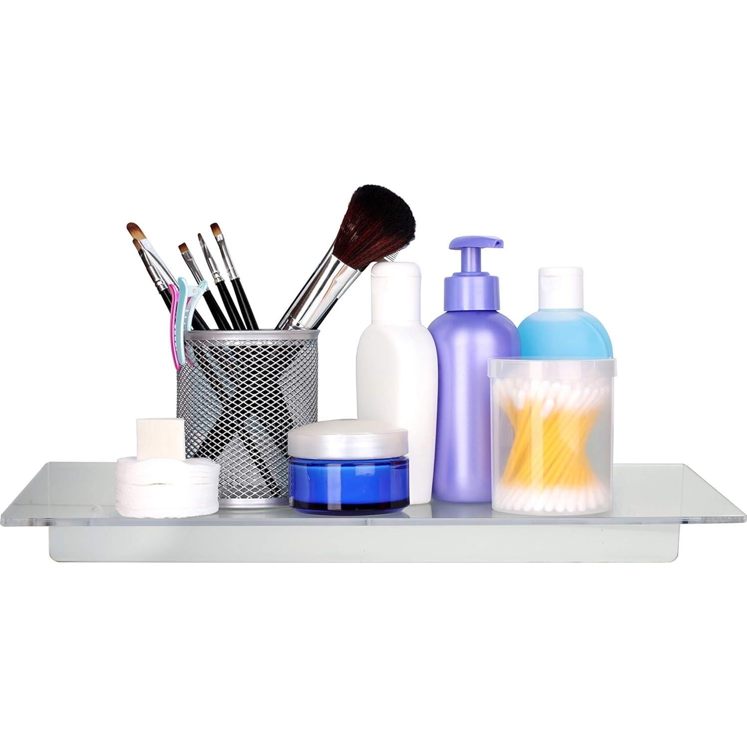 Estantes Flotantes Acrílico Transparente MCB 43x16.5cm (2 Piezas)