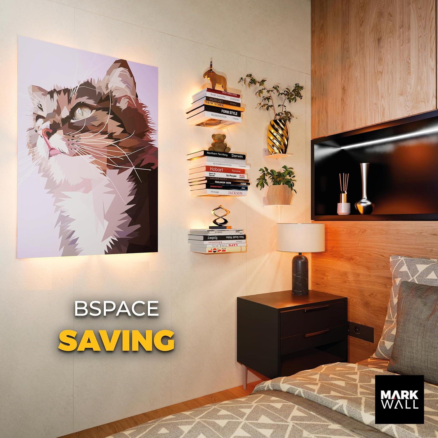 Estantería Flotante Invisible MARKWALL - Paquete de 6 Unidades