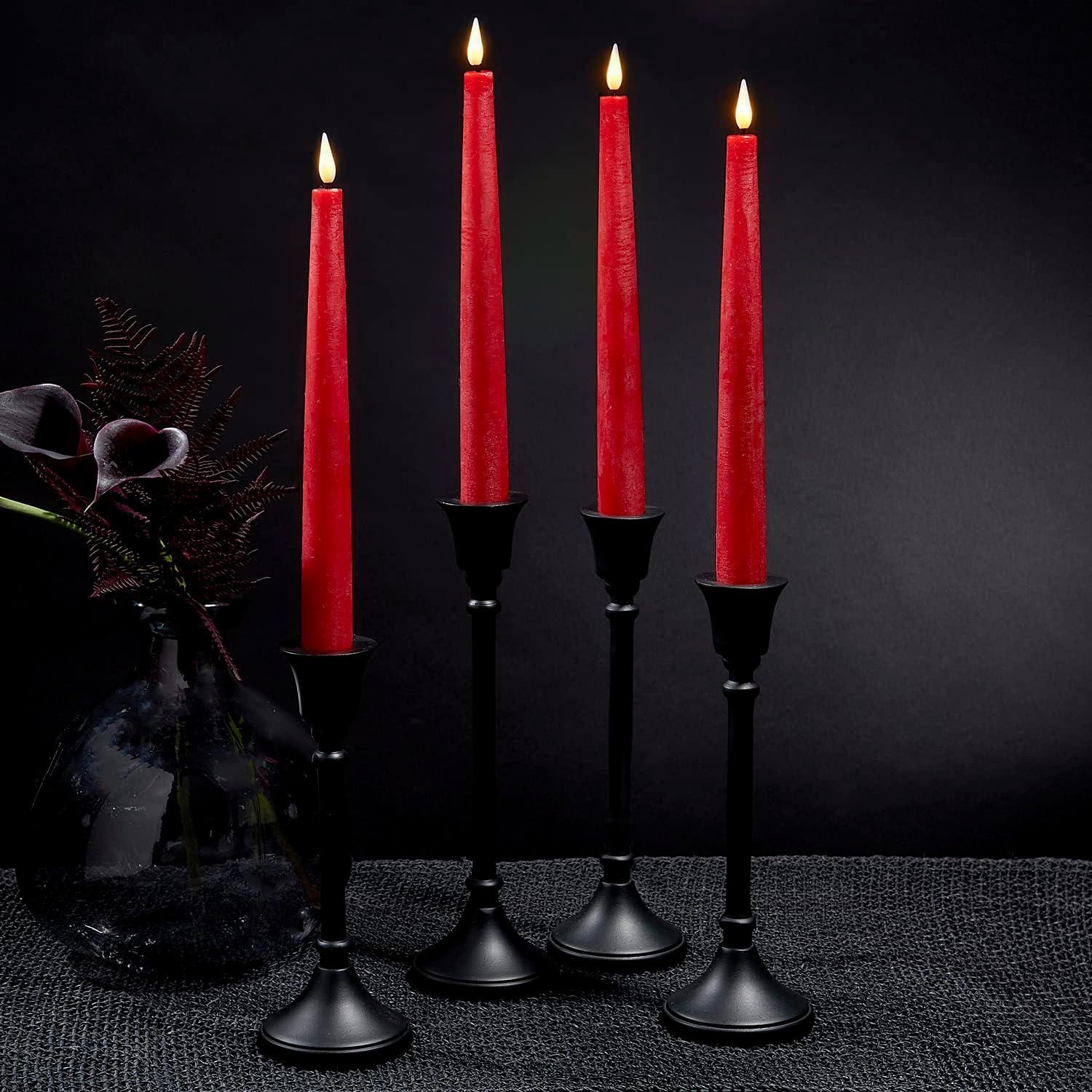 Soporte para Velas Taper LampLust, Negro Mate, 22.86 cm