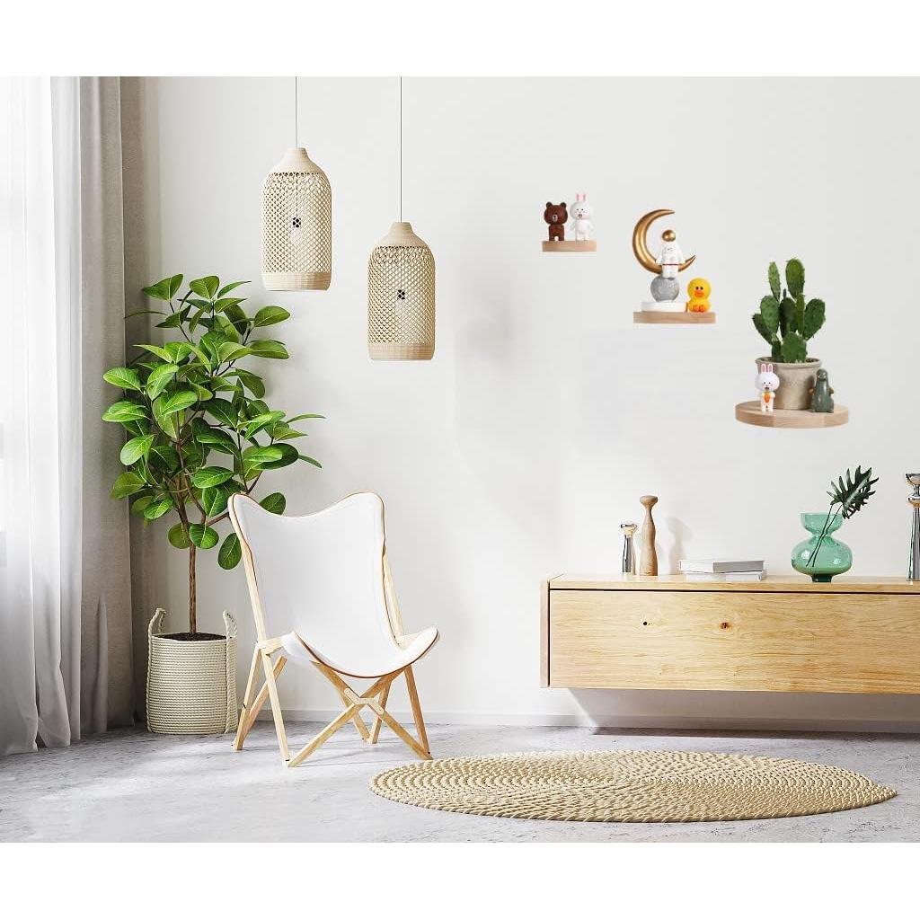 Estantes Flotantes de Madera Z metnal 20 cm - 2 Unidades