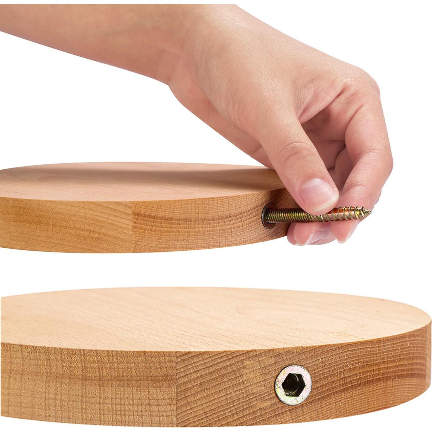 Estantes Flotantes de Madera Z metnal 20 cm - 2 Unidades