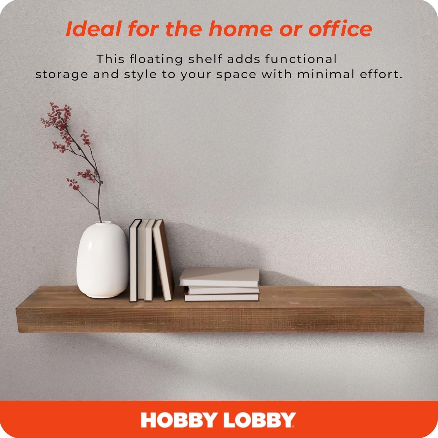 Estante Flotante Hobby Lobby 40.25 cm Marrón Rústico