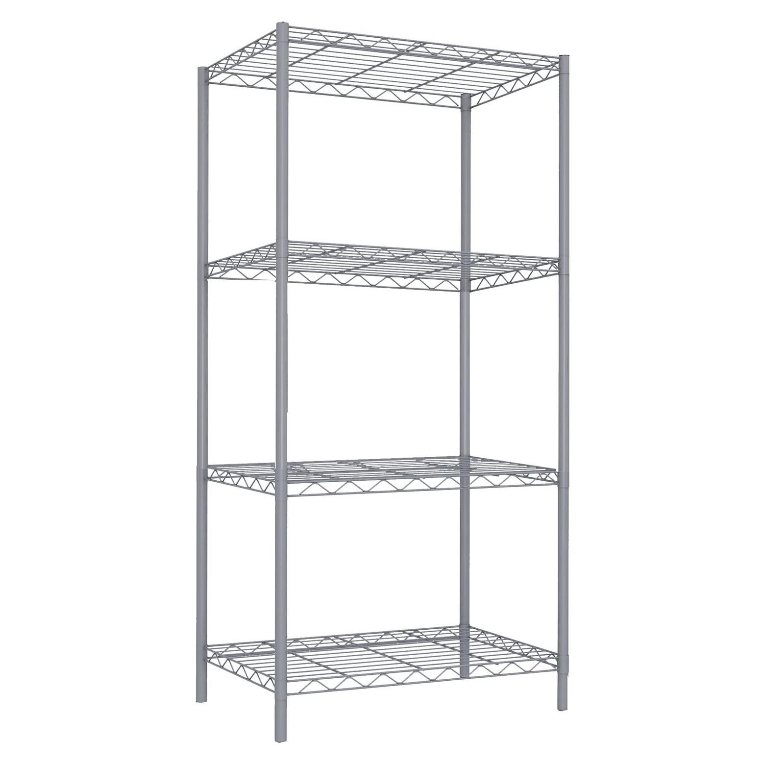 Estante de Alambre de Acero Home Basics 4 Niveles Gris