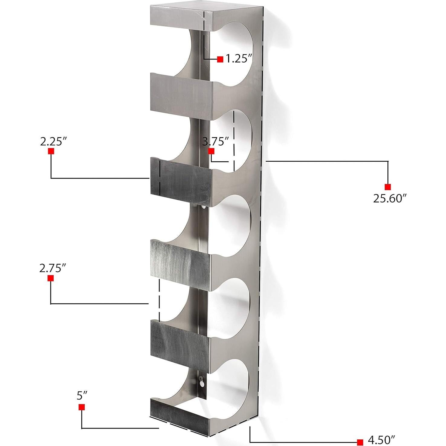 Soporte para Vino Alex Acero Inoxidable Set de 3 para 15 Botellas