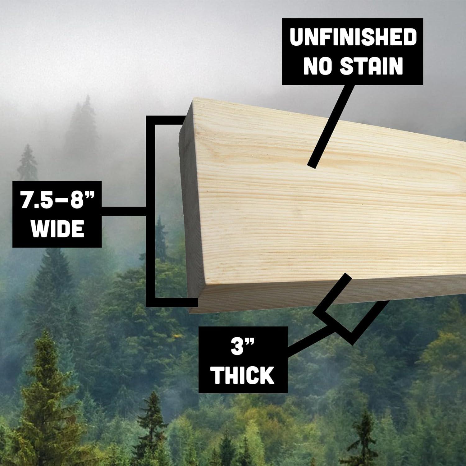 Estante Flotante de Madera Maciza Wilson 91.4 cm Carbón