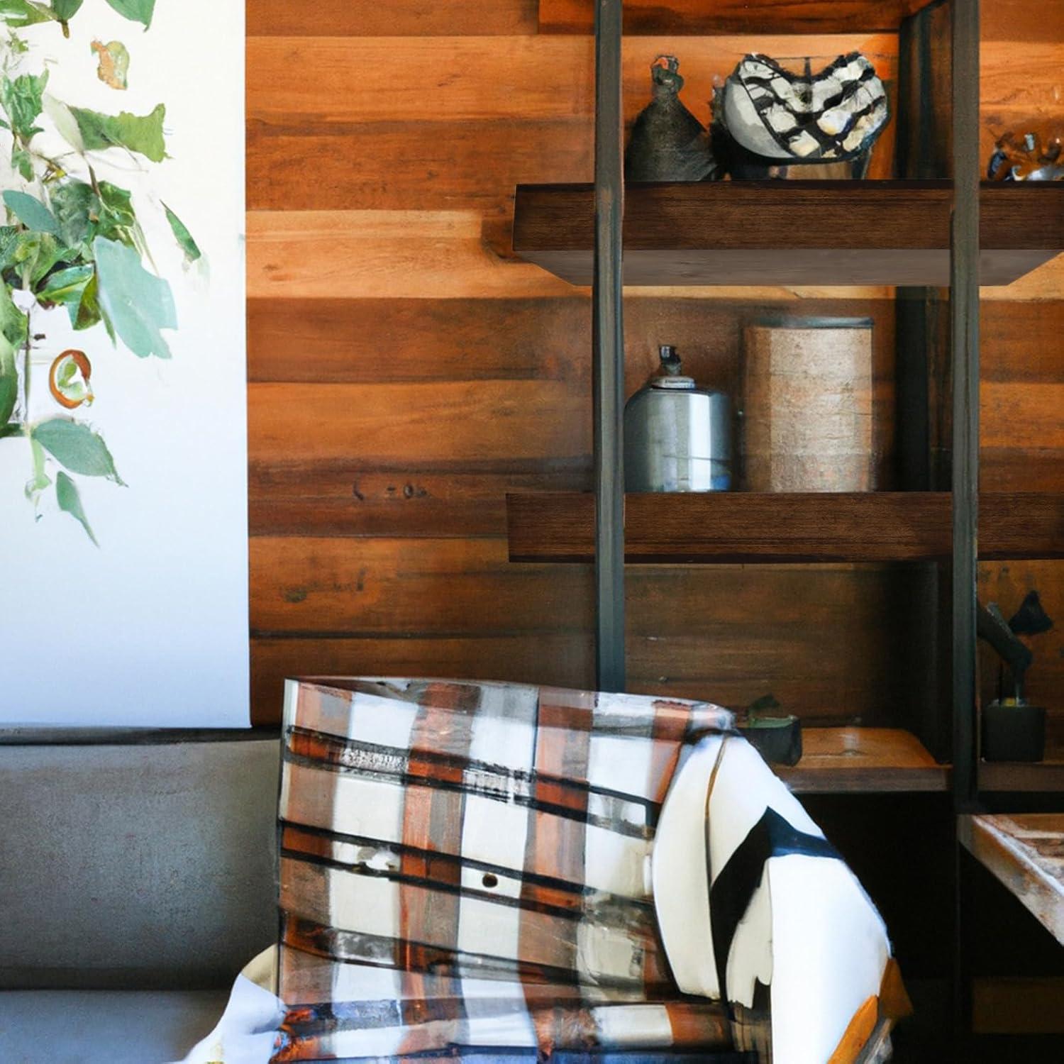 Estante Flotante de Madera Maciza Wilson 91.4 cm Carbón