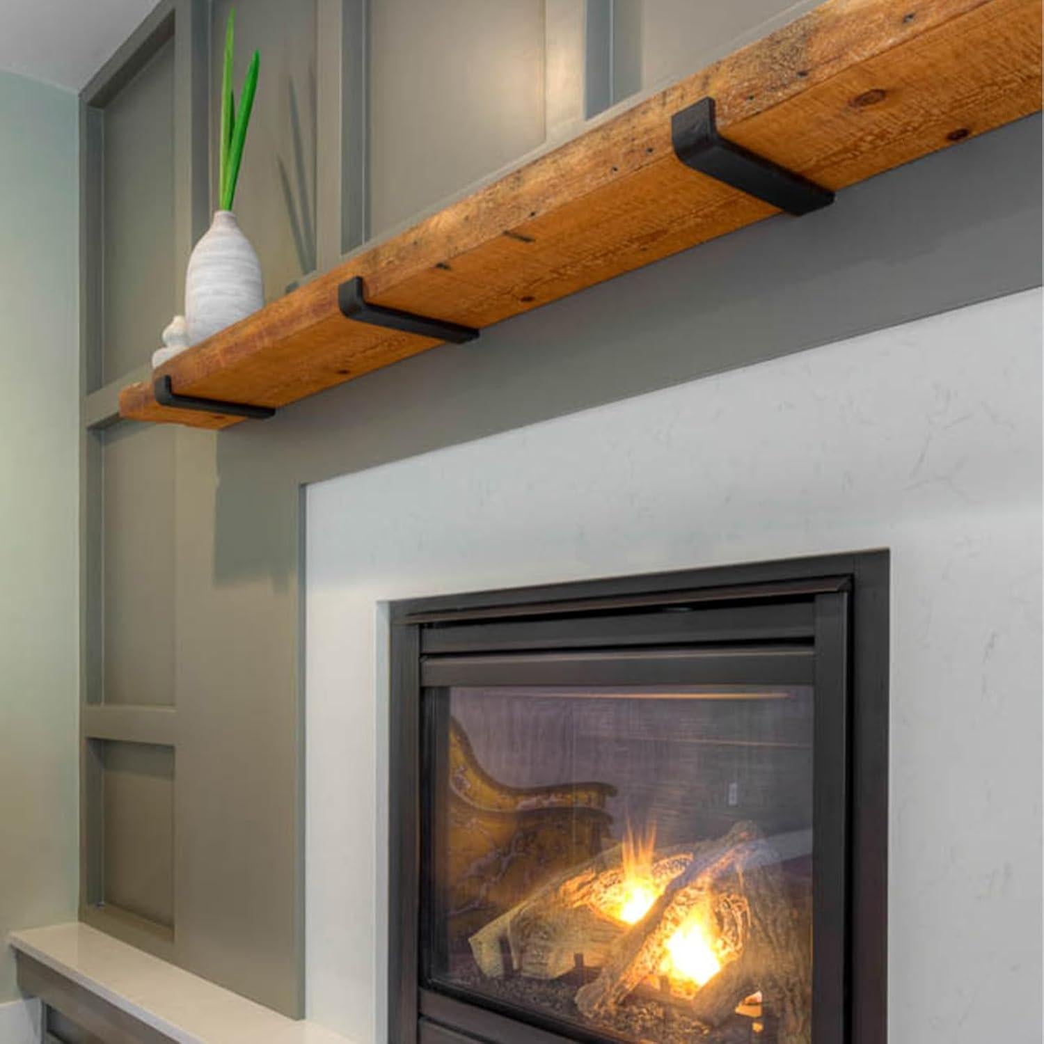 Estante Flotante de Madera Maciza Wilson 91.4 cm Carbón