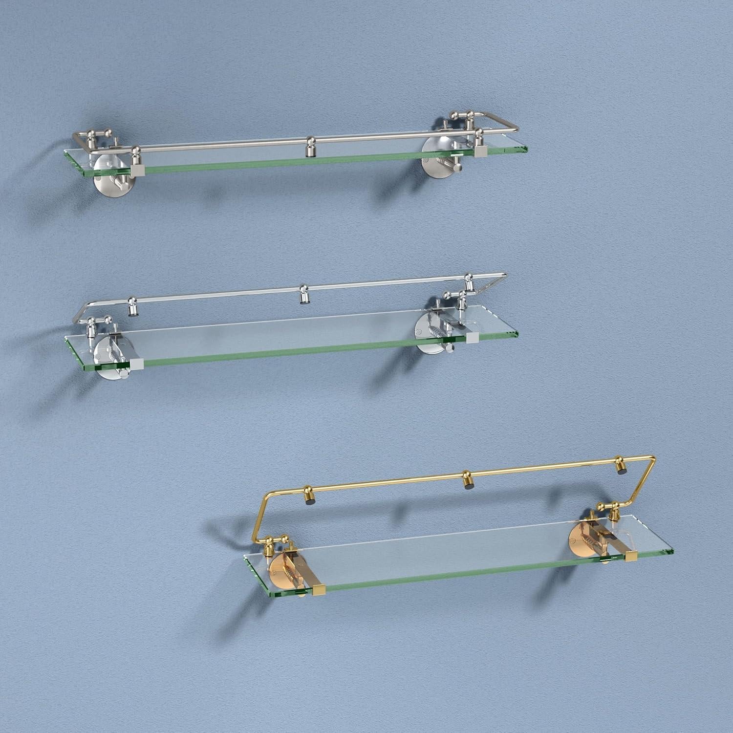 Estante de Barandilla de Vidrio Gatco 1438SN Níquel Satinado 53.34 cm