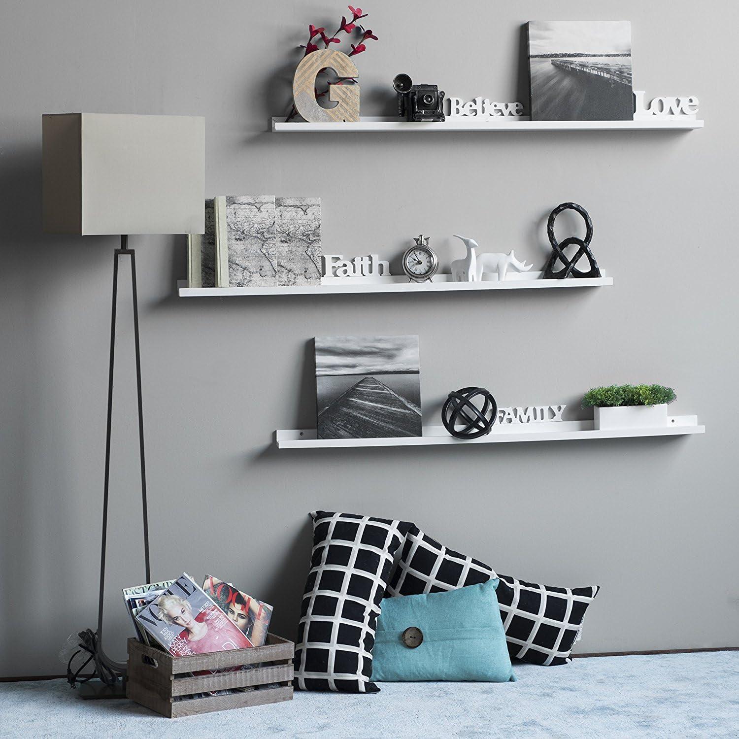 Estante Flotante Lykos Blanco 116.8 cm para Sala de Estar