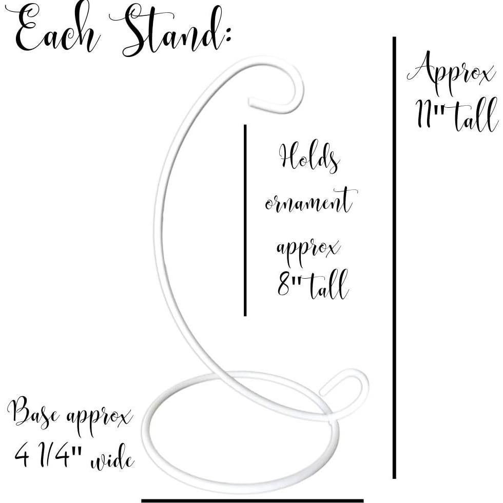 Soportes para Adornos Metal Blanco Banberry - Juego de 8 - 28 cm