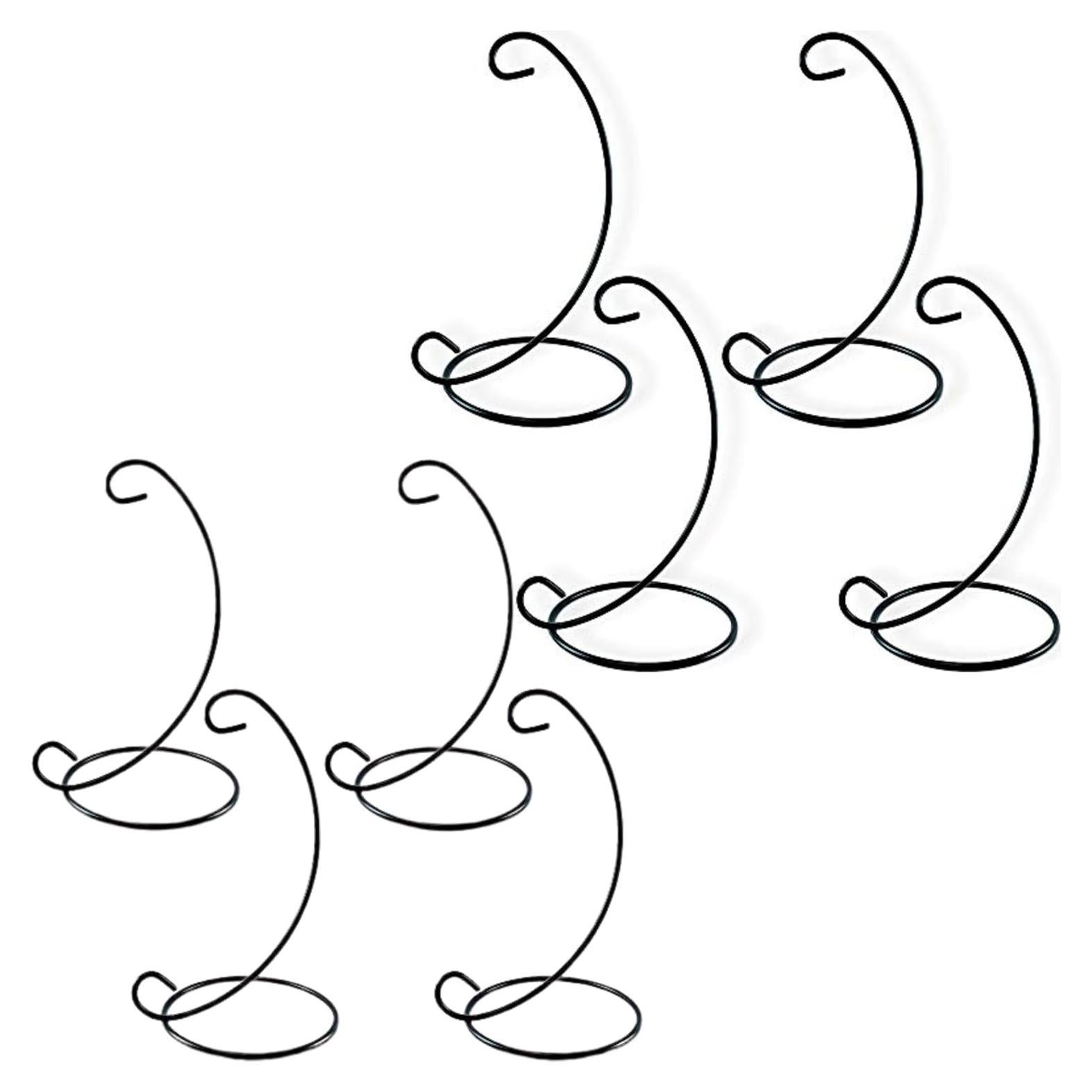 Soportes para Adornos de Hierro Forjado Negro BANBERRY - Set de 8 - 28 cm