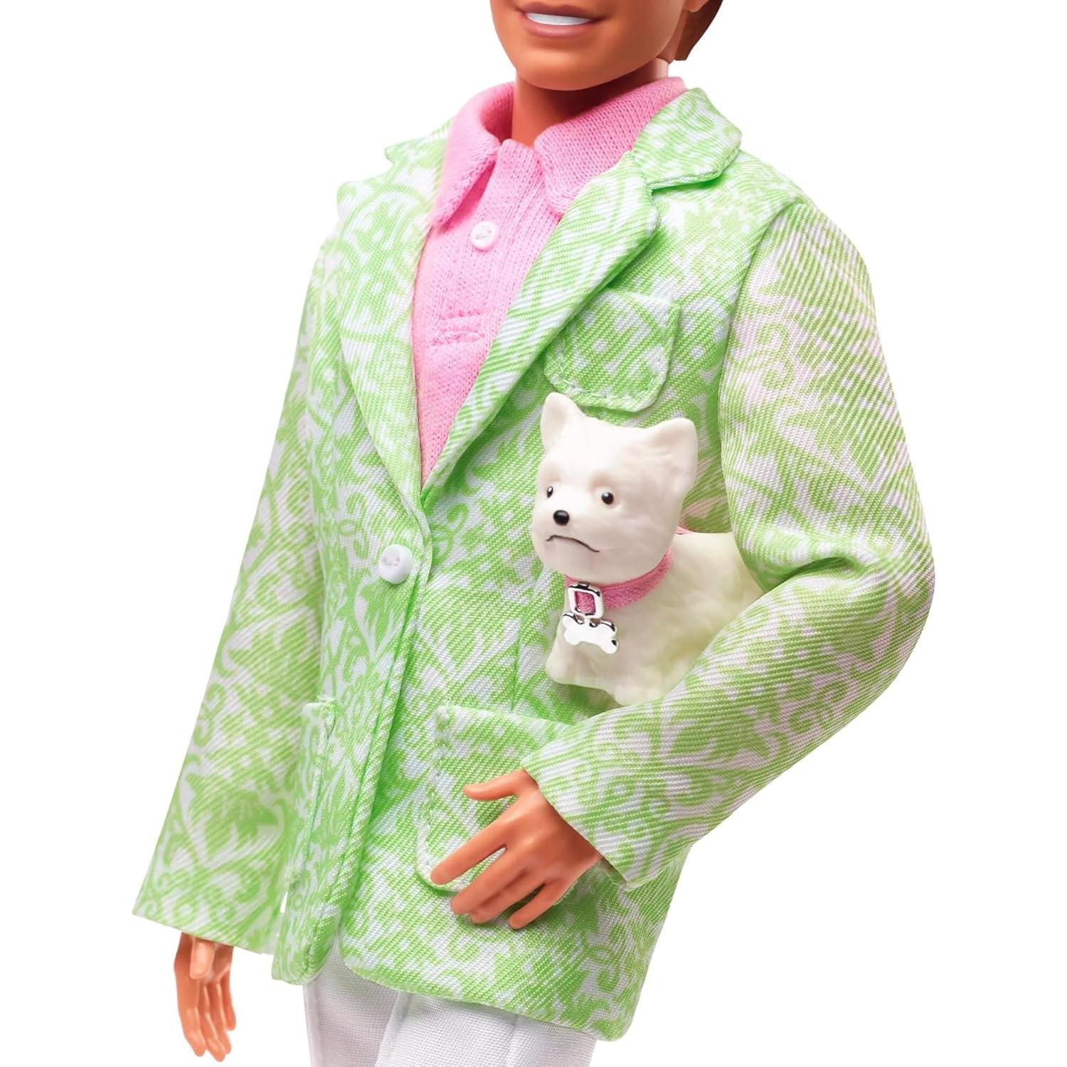 Muñeco Ken Barbie Papá de Sugar Traje Pastel con Perro