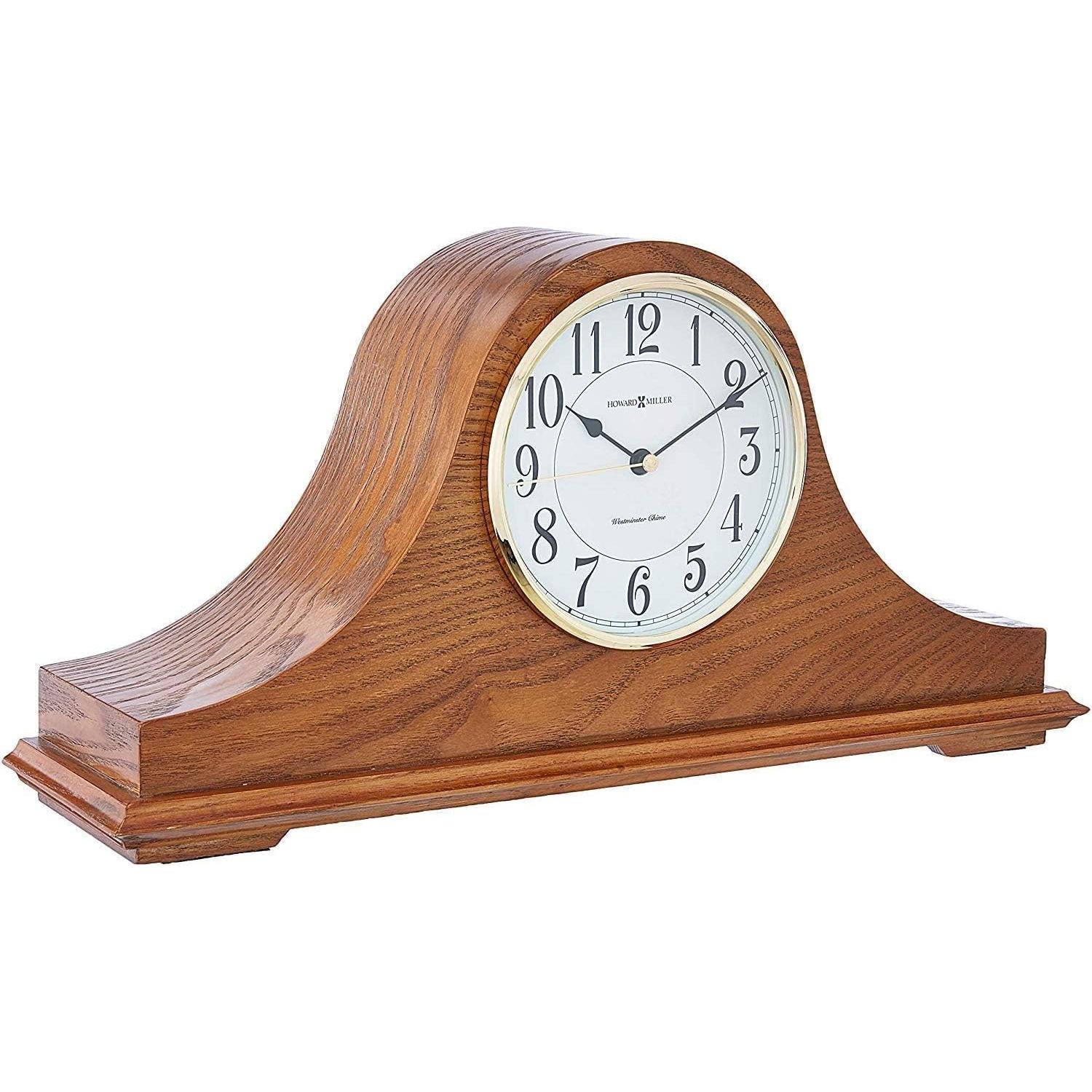 Reloj de Mantel Howard Miller Nicholas Cuarzo Roble Dorado