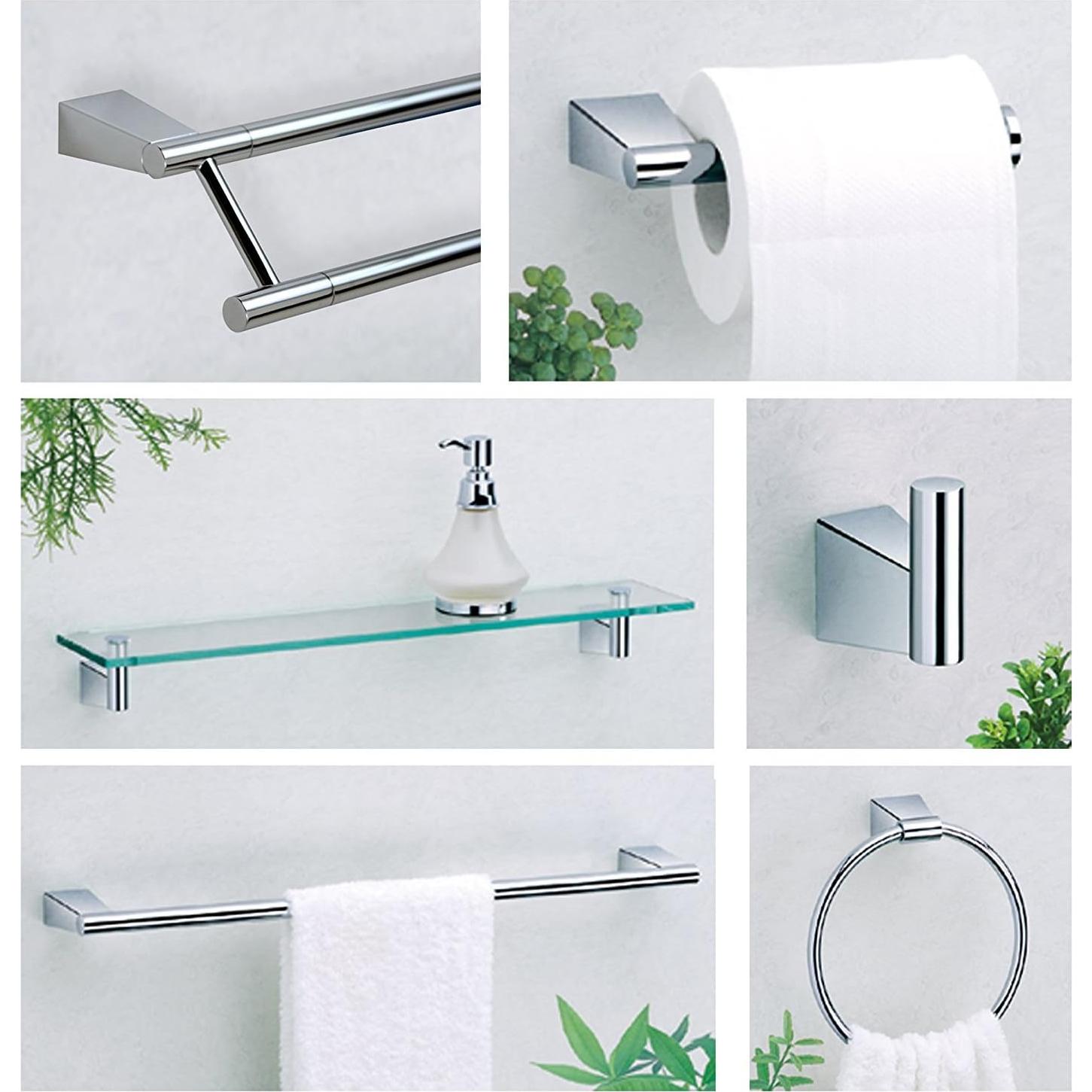 Estante de Vidrio Gatco Bleu Cromo 51.1 cm Duradero