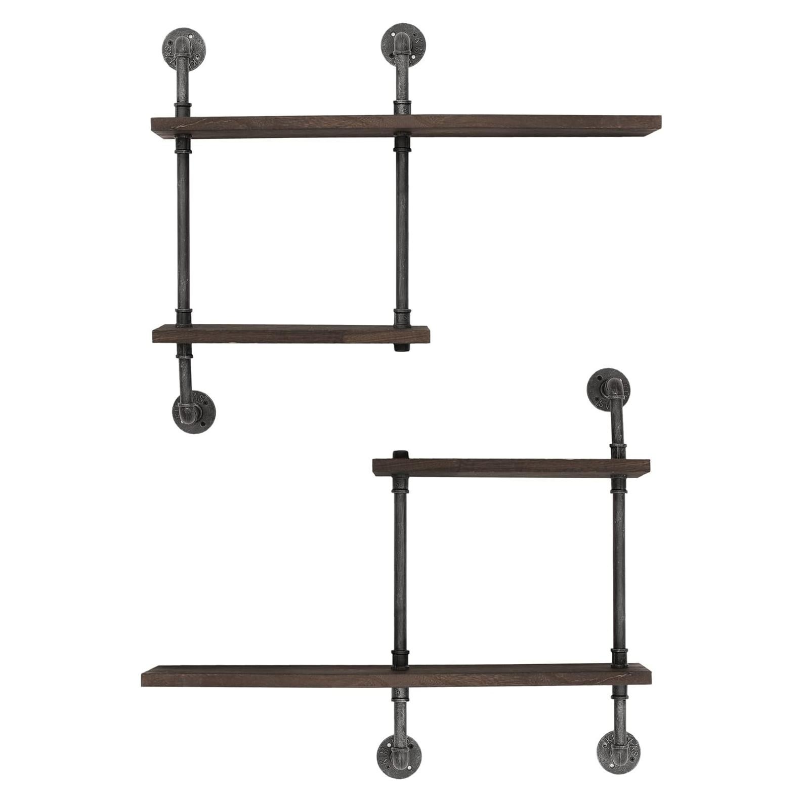 Estantería de Tubería Industrial THRONKENGER 4 Niveles Madera