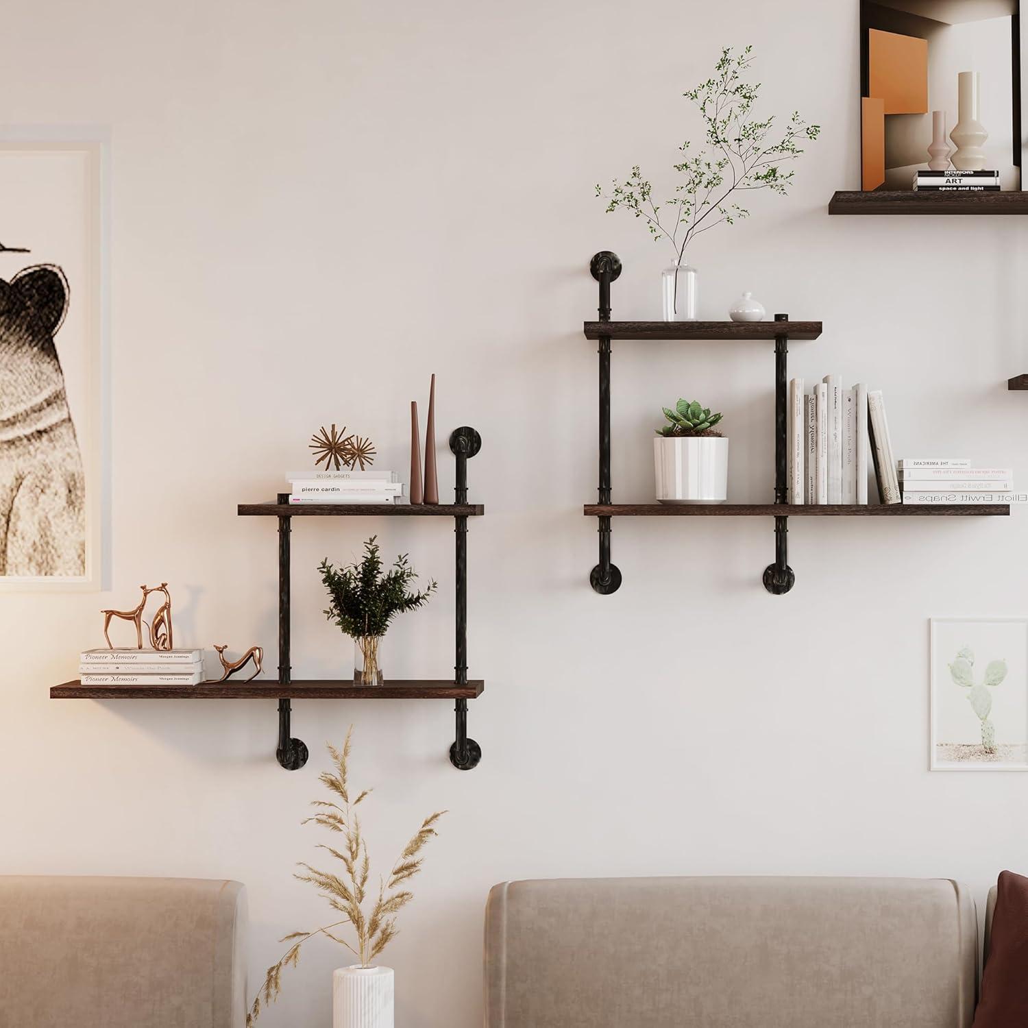 Estantería de Tubería Industrial THRONKENGER 4 Niveles Madera