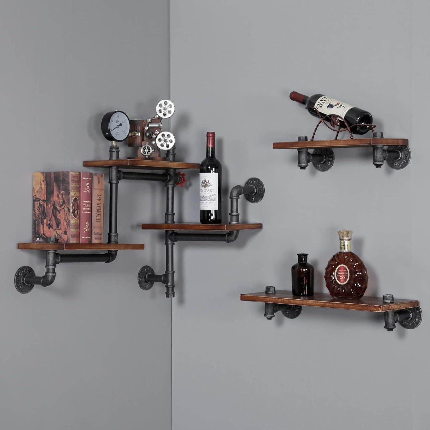 Estantería Flotante Industrial SSS Furniture 5 Capas Madera