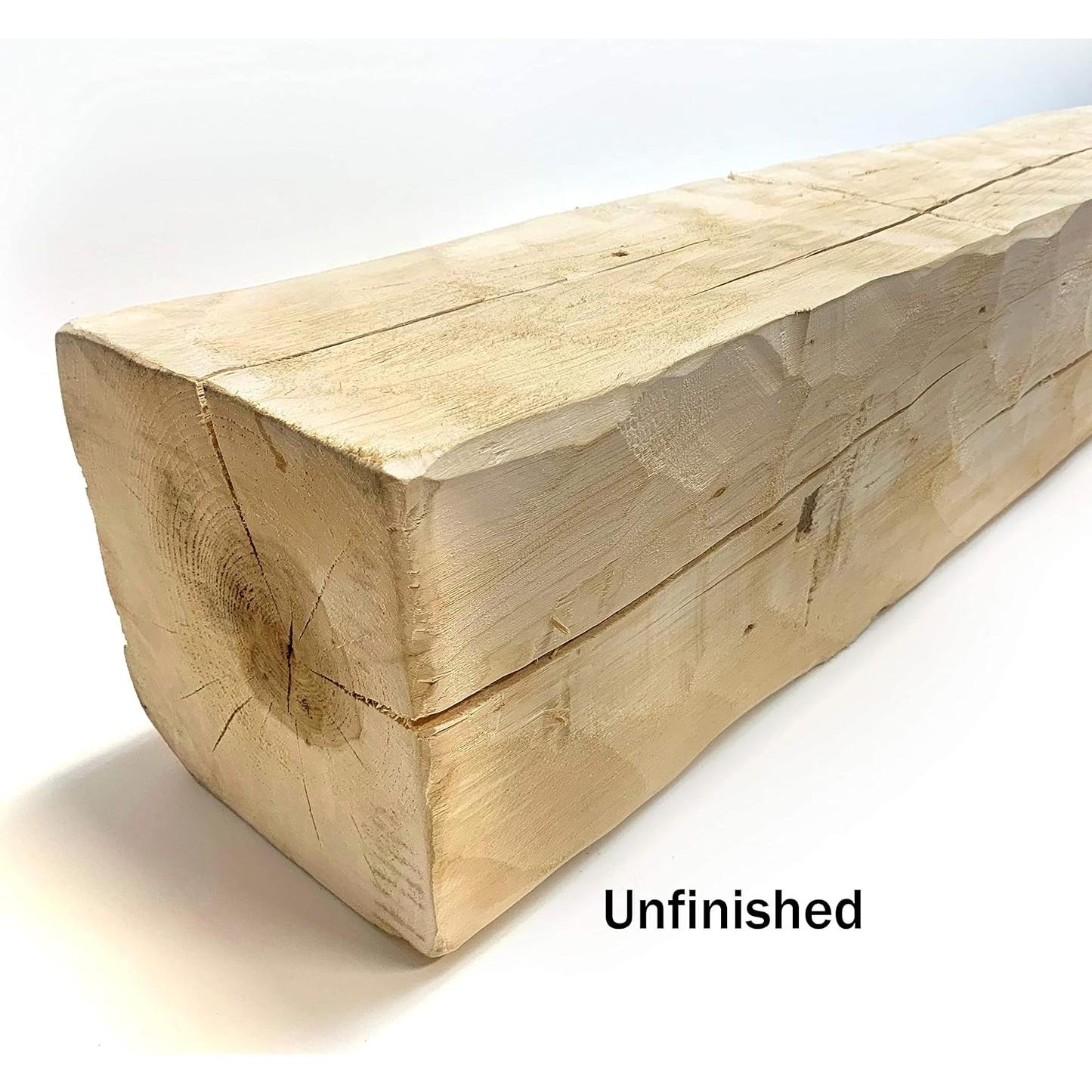 Estante de Madera Sólida Wilson 121.92cm Rústico Sin Acabado