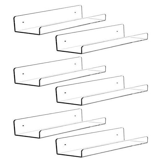 Estante Flotante Invisible CY craft 6 PCS Acrílico 38.4 cm