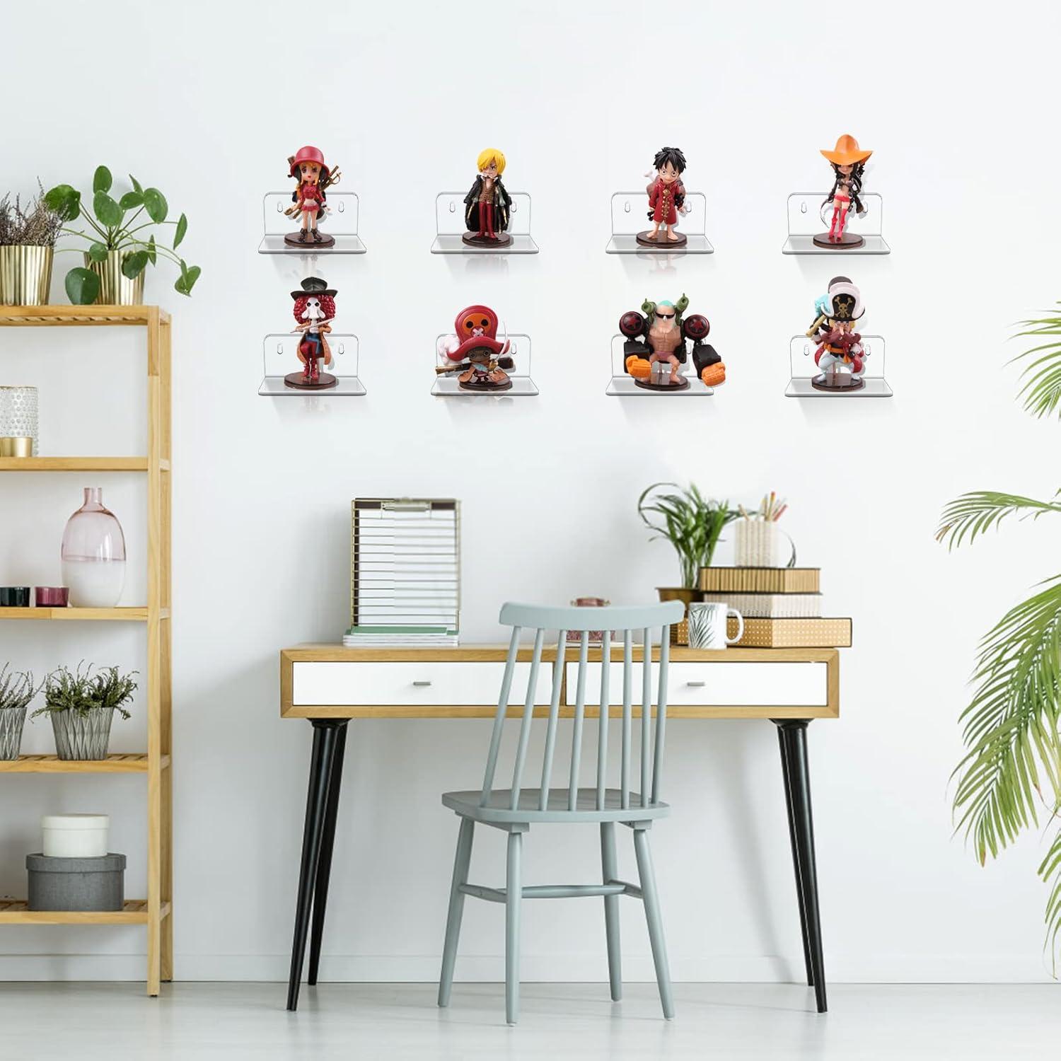 Estantes Flotantes de Acrílico Trailwalk - 8 Piezas 10x8.8cm