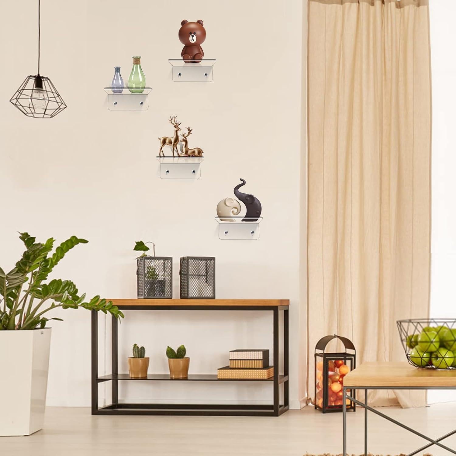 Estantes Flotantes de Acrílico Trailwalk - 8 Piezas 10x8.8cm