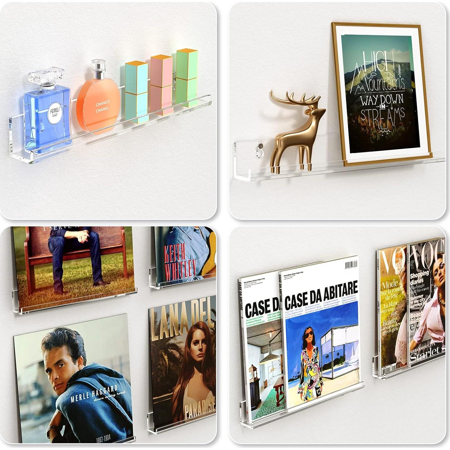 Estante de Vinilos FEMELI - 6 Soportes Acrílicos 30.48 cm