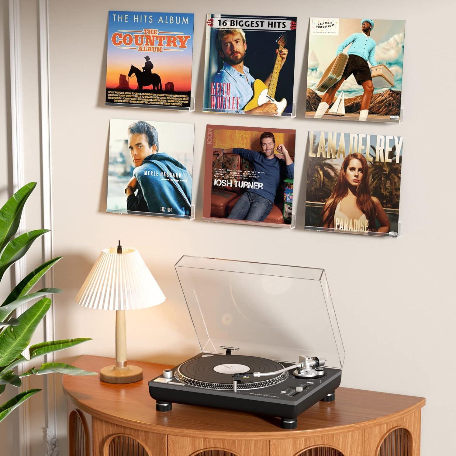 Estante de Vinilos FEMELI - 6 Soportes Acrílicos 30.48 cm