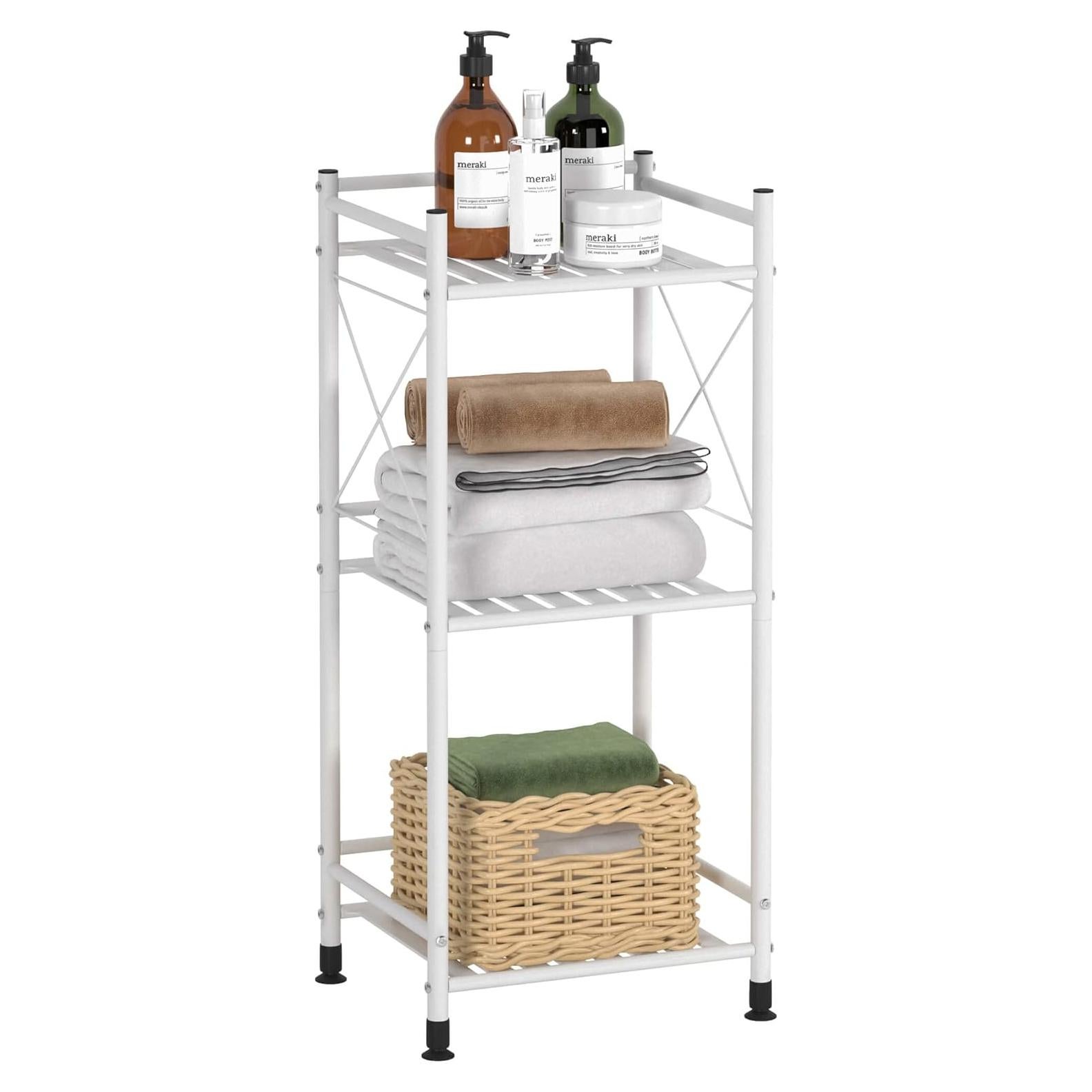 Estante de Almacenamiento TZAMLI 3 Niveles Metal Blanco