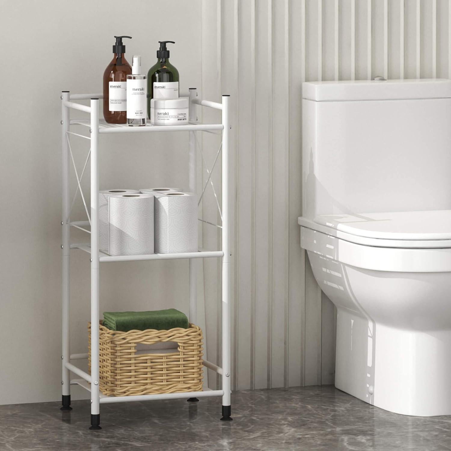 Estante de Almacenamiento TZAMLI 3 Niveles Metal Blanco