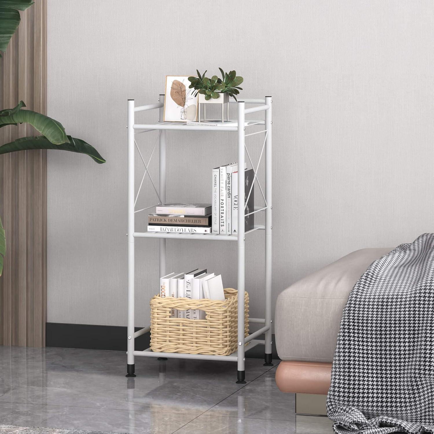 Estante de Almacenamiento TZAMLI 3 Niveles Metal Blanco