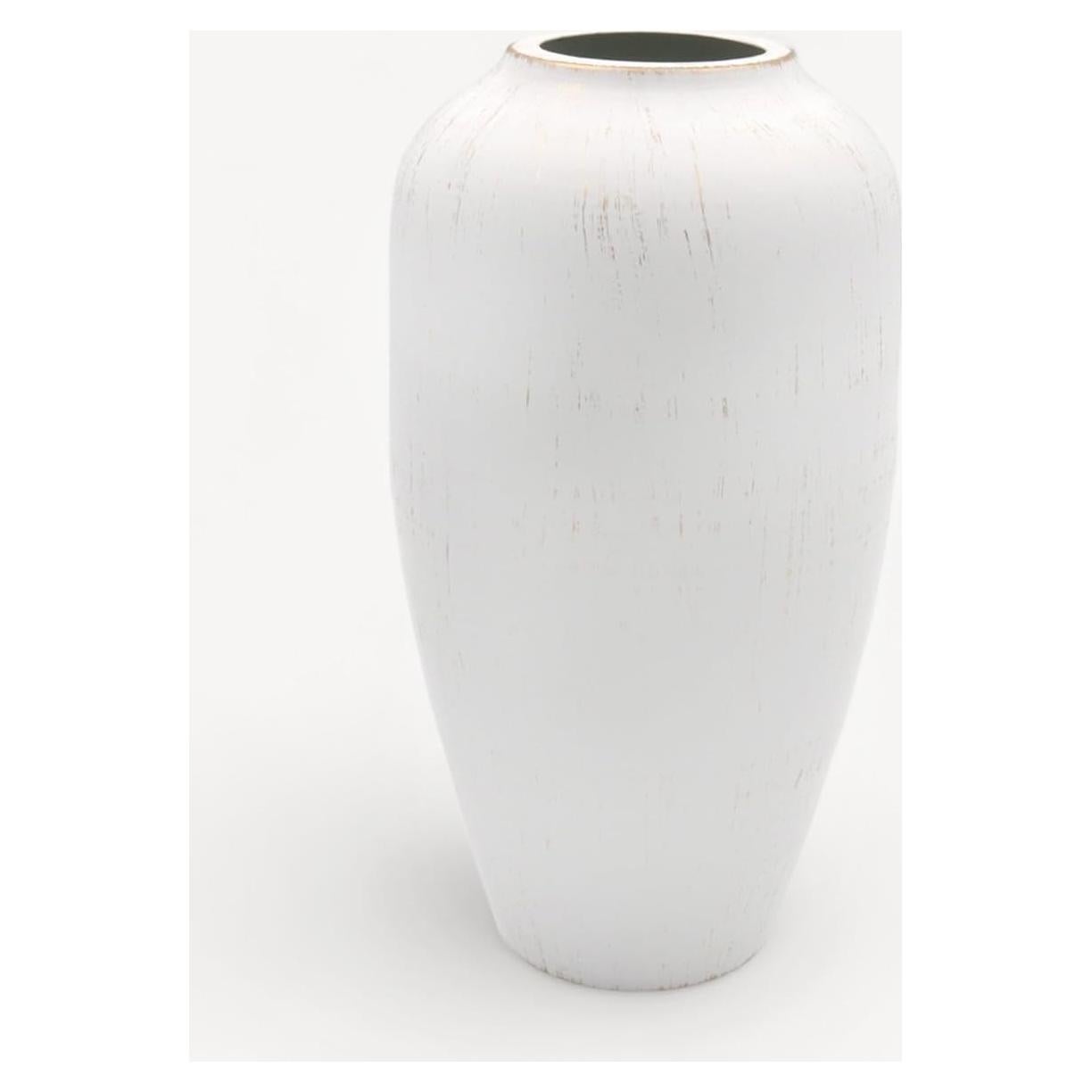 Jarrón de Metal Hosley Lavado Blanco 28 cm Decoración Hogar