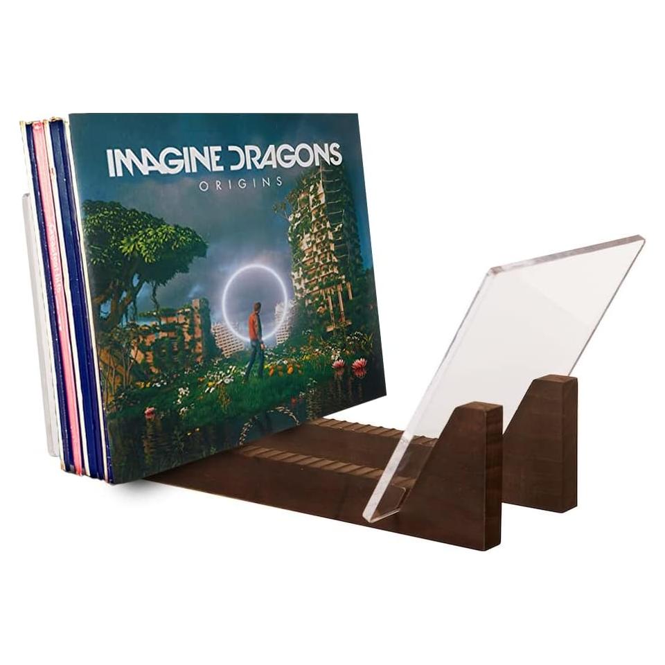 Soporte para Discos de Vinilo KAIU - Madera Nuez, 50 LPs